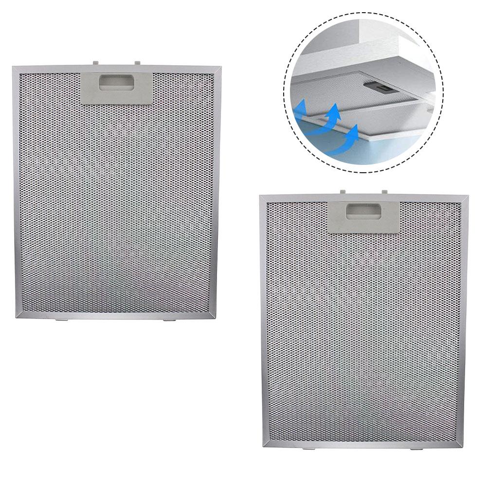 2PCS Filter 320x260x9mm Aluminized Grease Parts Silver