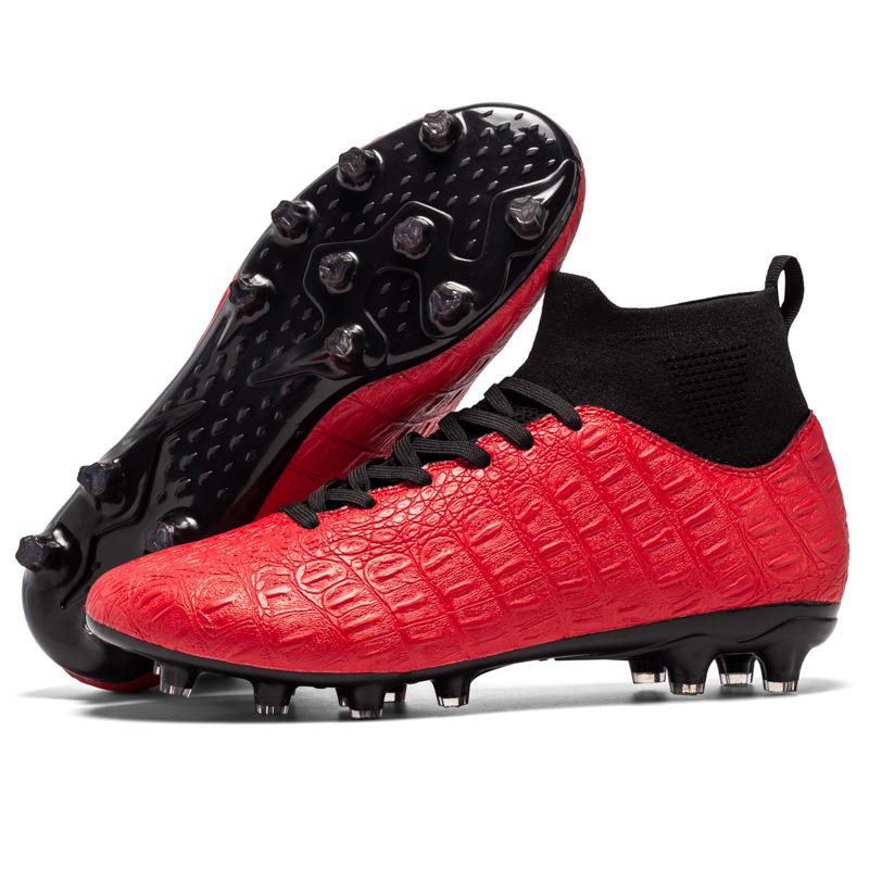 Foreign trade spot football shoes high-top students spikes youth professional game training football shoes