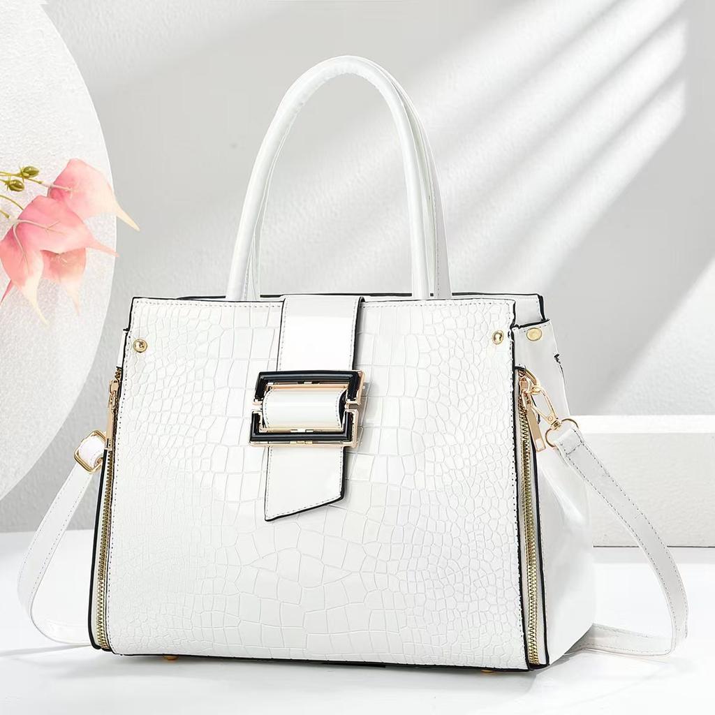 Neues Design Steinmuster Mode Handtasche Helles Leder Reißverschluss Erstellen Sie Handtasche mit Schultertaschen-Stil Damen-Tasche