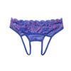 Dámské sexy krajkové spodní prádlo G-String s nízkým pasem, průhledné, rozkrokové tanga kalhotky