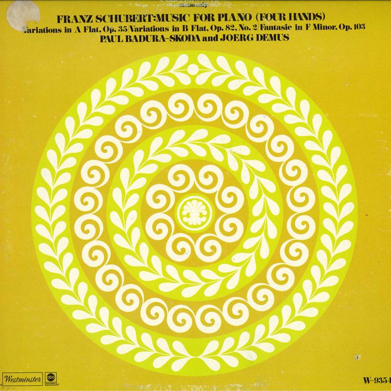 

LP Record BADURA-SKODA & DEMUS - Schubert Music For Piano Four Hands W9354 WESTMINSTER US Classical Used