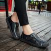 Men’s Moccasins Handmade Slip On Driving Shoes Comfort Flats Casual Shoes Plus Size Leather Shoes for Men Over Sized