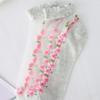 Summer Short Socks Made of Floral Glass Fiber for Women, Cute Ins Short Socks with Cotton Soles, Sweat-absorbing and Breathable Socks