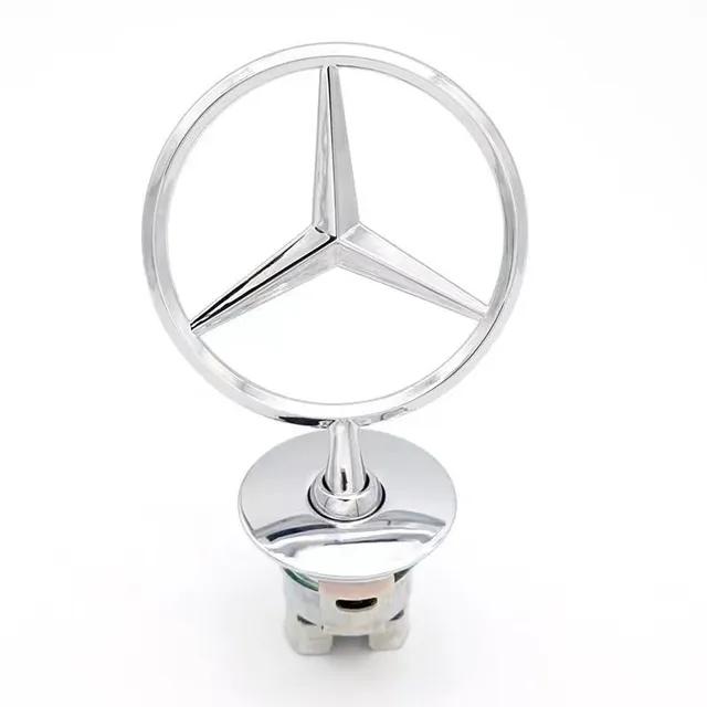 Hot Car Sticker Car Hood Front Chrome Logo Hood Marking Star Bonnet Badge Emblem Trunk Sticker For Mercedes Benz C E S Class W20