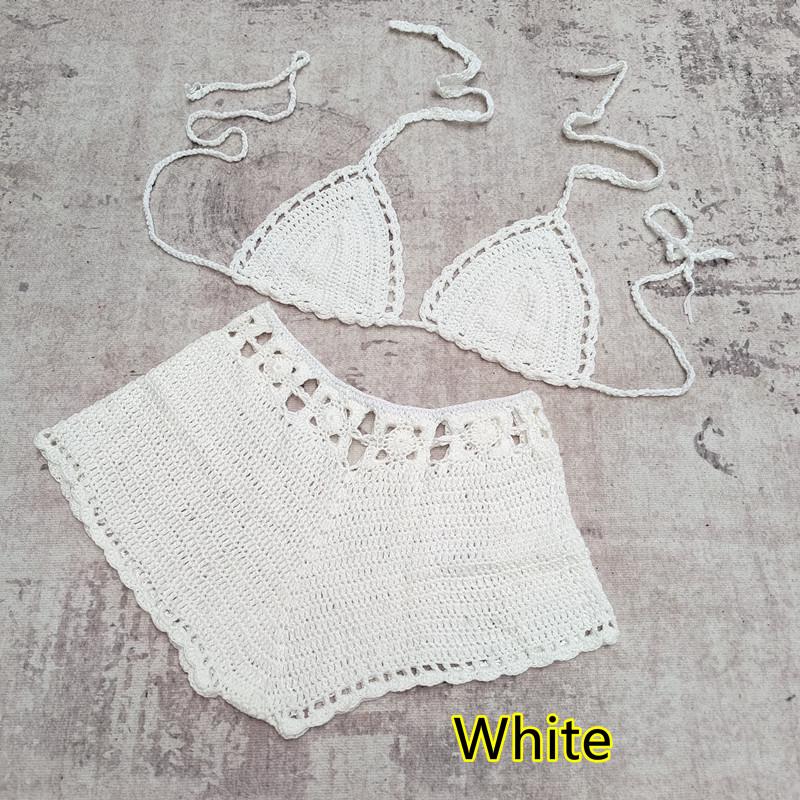 Handgemachtes Häkel-Bikini-Set mit Brustpolstern - Brasilianischer Badeanzug Bademode