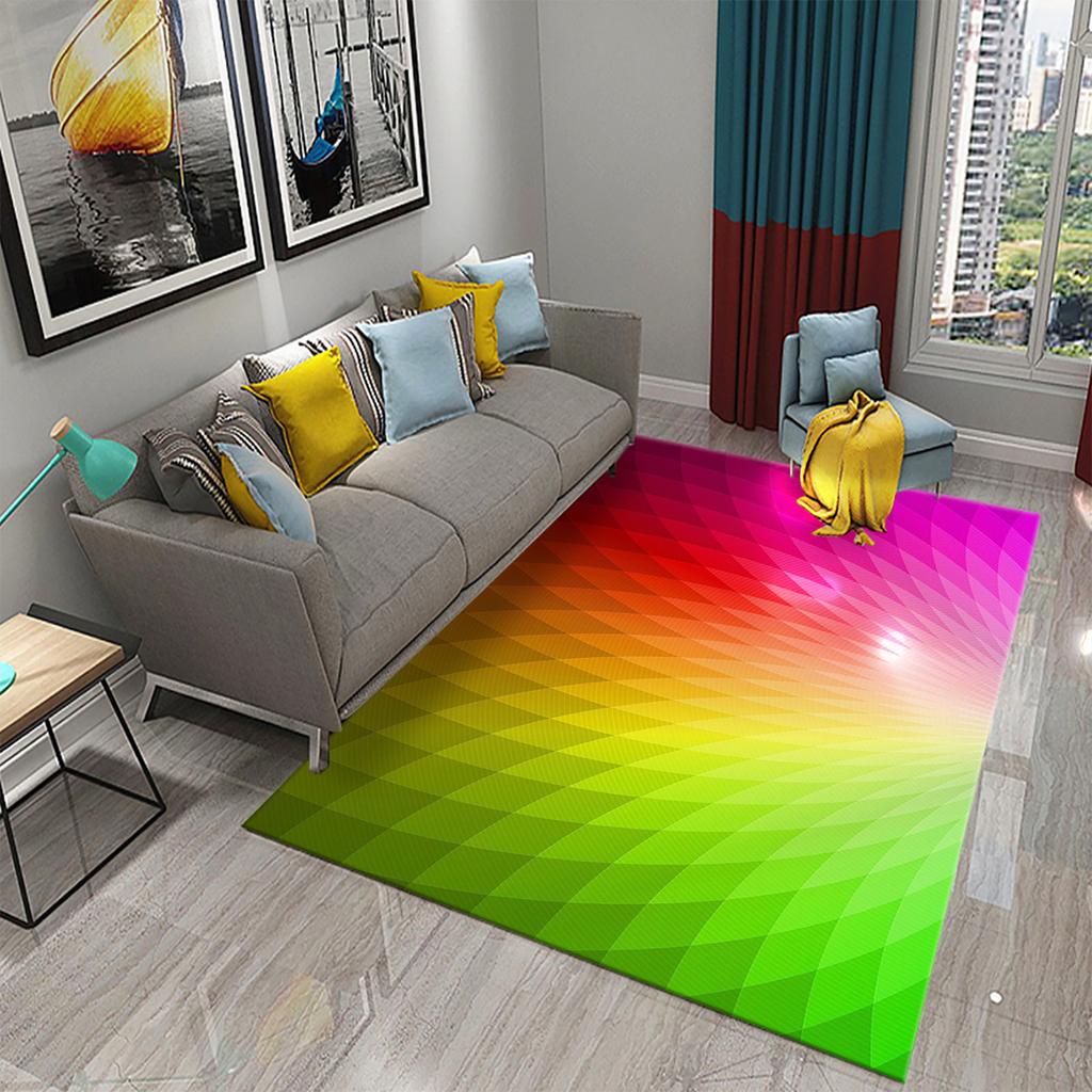 Colorful Rainbow Carpet for Bathroom Living Room Bedroom Kitchen Entrance Rug Soft Non-Slip Carpet Home Decoration Floor Mat