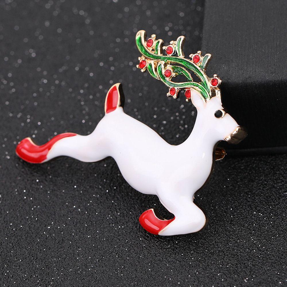 Merry Christmas Xmas Jewelry Enamel Brooch Santa Claus Hat Badges Pin Christmas Wreath Bells