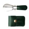 Leather Bag Elderly Person Folding Shoehorn PU Handle Portable Shoe Lifter Tool  Office