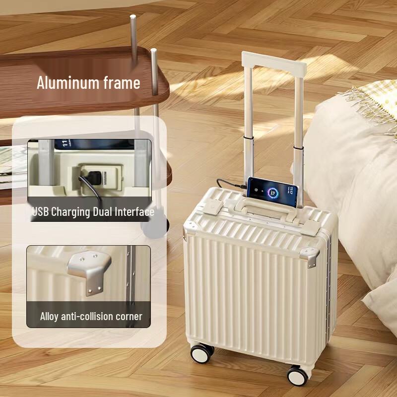 Ruizhi Aluminum Frame 18-inch Carry-on Suitcase 18 inches