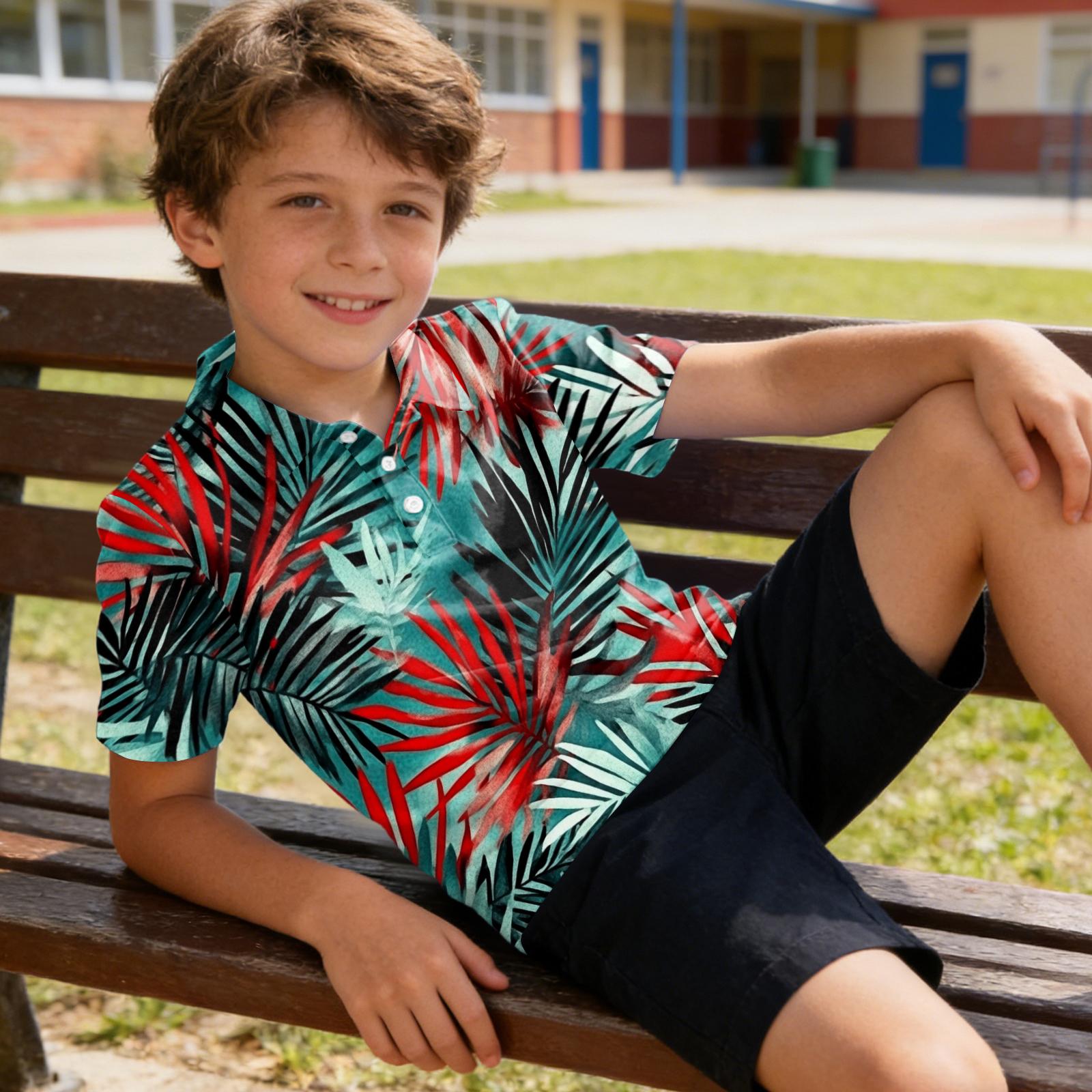 

Kids Short Sleeve Shirt School Uniform Shirts For Boys 100 армия зеленый