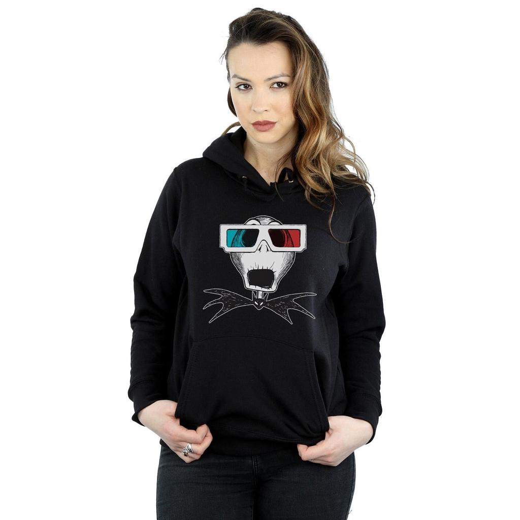 Disney Womens/Ladies Nightmare Before Christmas Jack Skellington 3D Glasses Hoodie