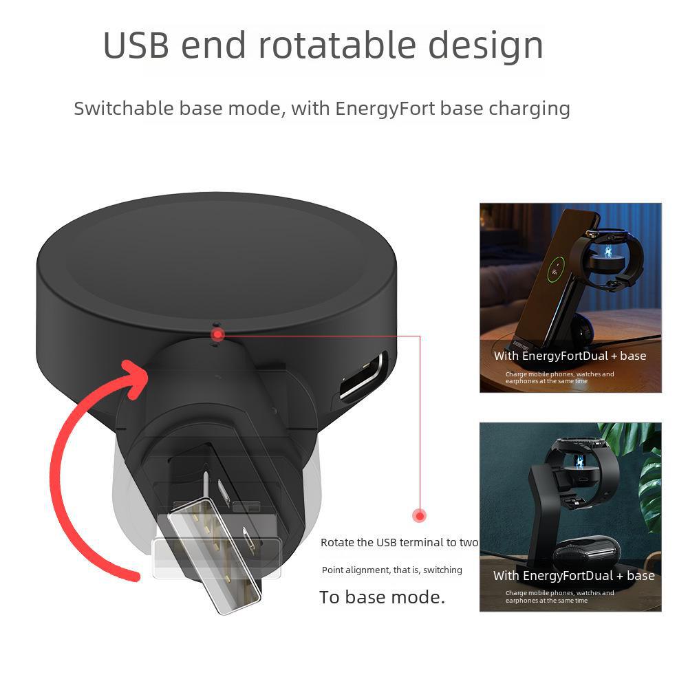 Portable USB Charger Stand for Samsung Galaxy Watch 7/6/5/4/Active2
