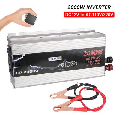 DC 12V zu AC 110V 220V Wechselrichter Haushalts-Speicherbatterie-Konverter AC-Steckdose mit Schalter USB-Ladegerät Auto-Wechselrichter 2000W