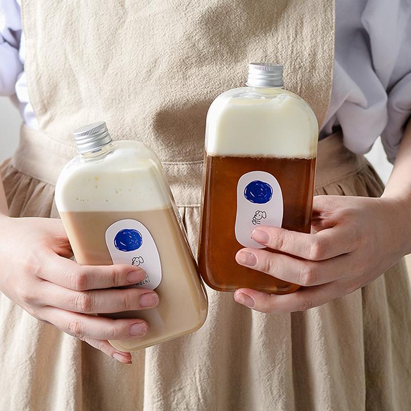 400 ml plastflasker for drikkeoppbevaringsbeholdere drikkevannflasker plastvannflaske med lokk korker