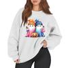 Women's Casual Fashion Long Sleeve Printed Round Neck Sweatshirt Top