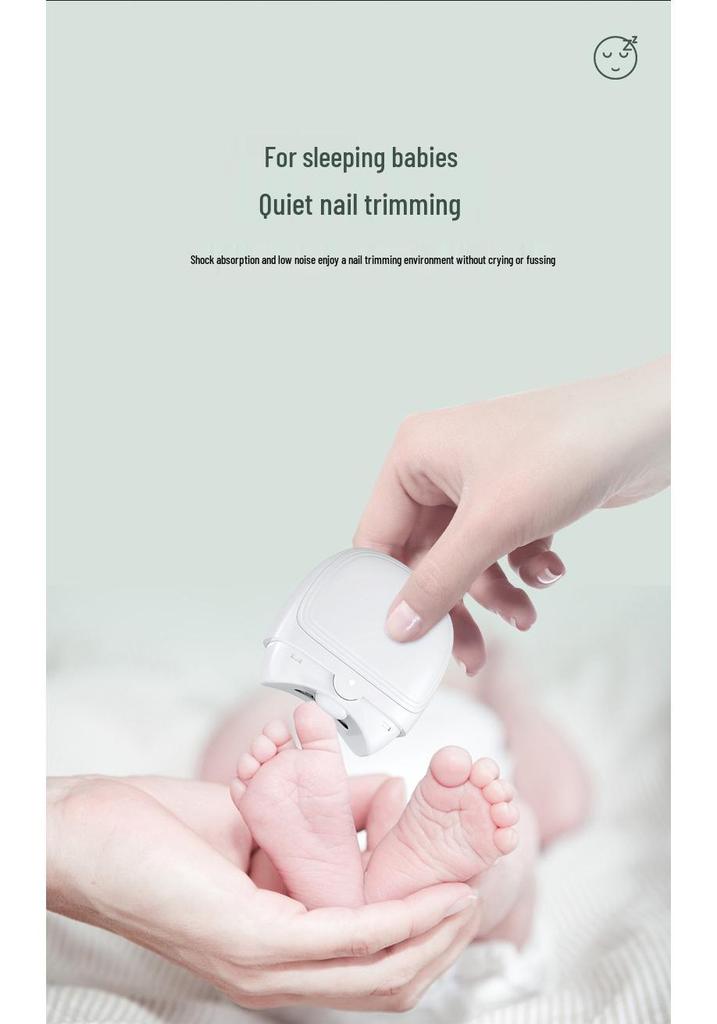 Automatic Electric Nail Trimmer and Clipper for Elderly, Children, Toddlers, Infants - Anti-Pinch Design