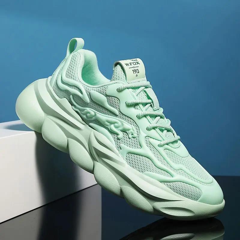 Spring and Autumn Lightweight Men's Casual Sneakers Mesh Male Shoes Simple Running Customs Korean Style Products Wide Stylish