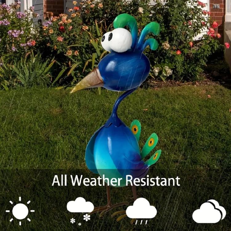 Handcrafted Iron Flamingoes Peacocks Chicken Outdoor Statue Artistic Garden Decoration Weatherproofed For Lawn