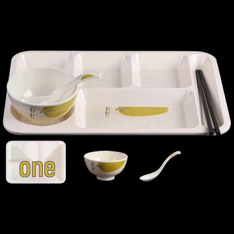 Melamine 6-Compartment Canteen Tray Set