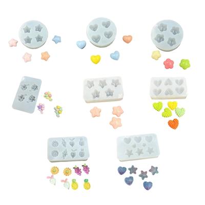 Moule en Silicone pour Boucles d'Oreilles Fait Main Avec Motifs Étoile Cœur Fruit Pour la Création d'Accessoires de Bijoux Personnalisés