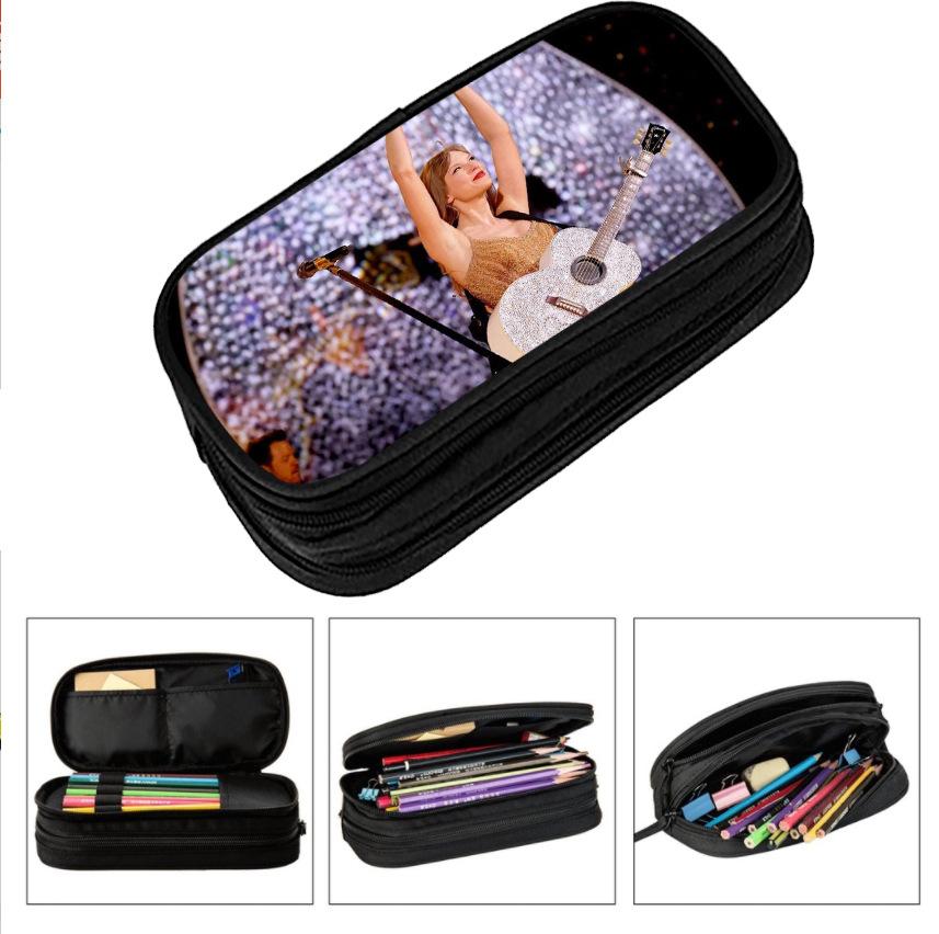 Taylor Swift 1989 Records Graphic Fans Stationery Case Pencil Case Large Capacity Trendy