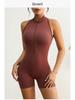 Y2K Zipper Back V-Peach Hip Sports Yoga Jumpsuit