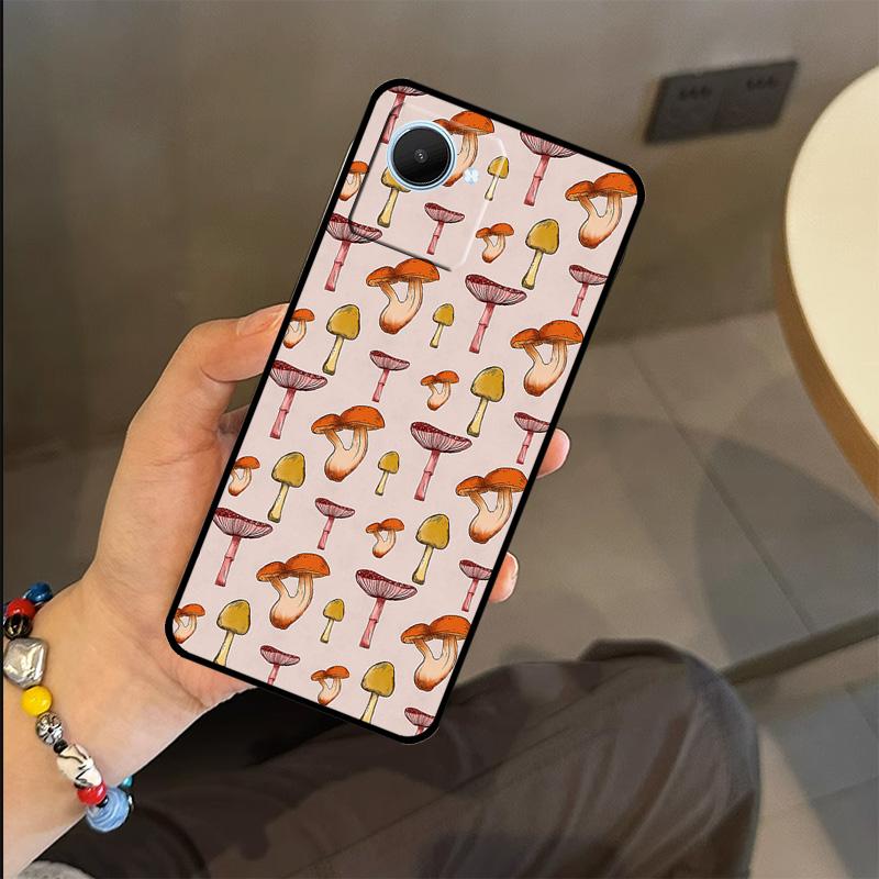 Mushroom Pattern Case For Realme C63 C61 C55 C51 C53 C25 C65 C67 C71 C75 GT6 GT7 Pro 11 12 13 14 15 Pro Plus
