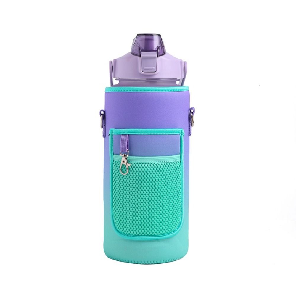 Half Gallon Water Bottle Cover 2L Capacity Thermo Pouch Carrying Strap Water Bottle Case  Gym