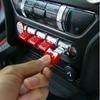 For 2015- Ford Mustang Red Interior Center Control Button Switch Cover Trim