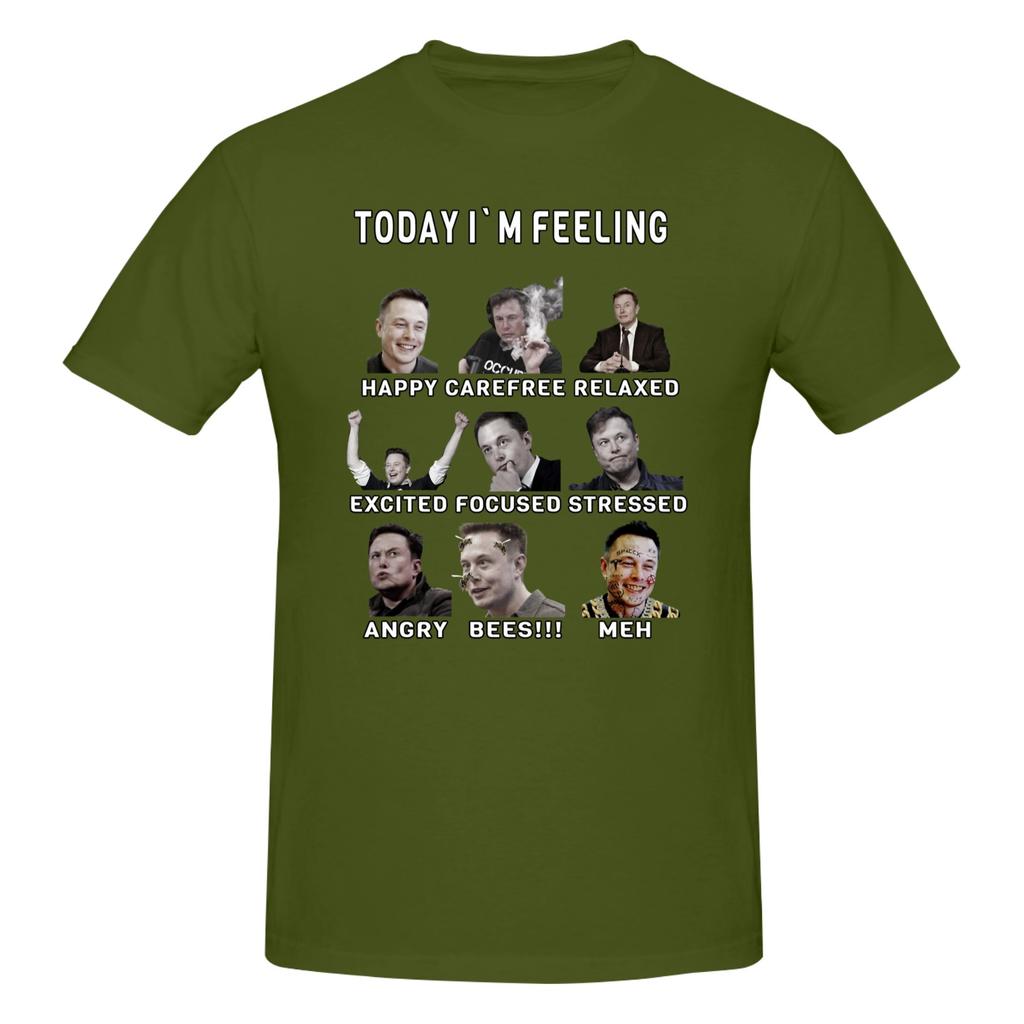 Piece Funny Feelings Novelty Graphic Cotton TShirt Musks Tech Billionaires Tops Tees For Unisex