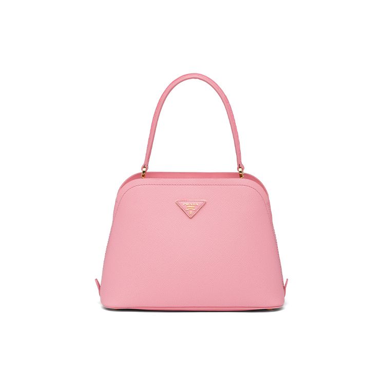 Prada Saffiano Matinee Logo Crocodile Leather Handbag Women Handbags Petal-Pink 1BA282-2EVL-F0442-V-MOE
