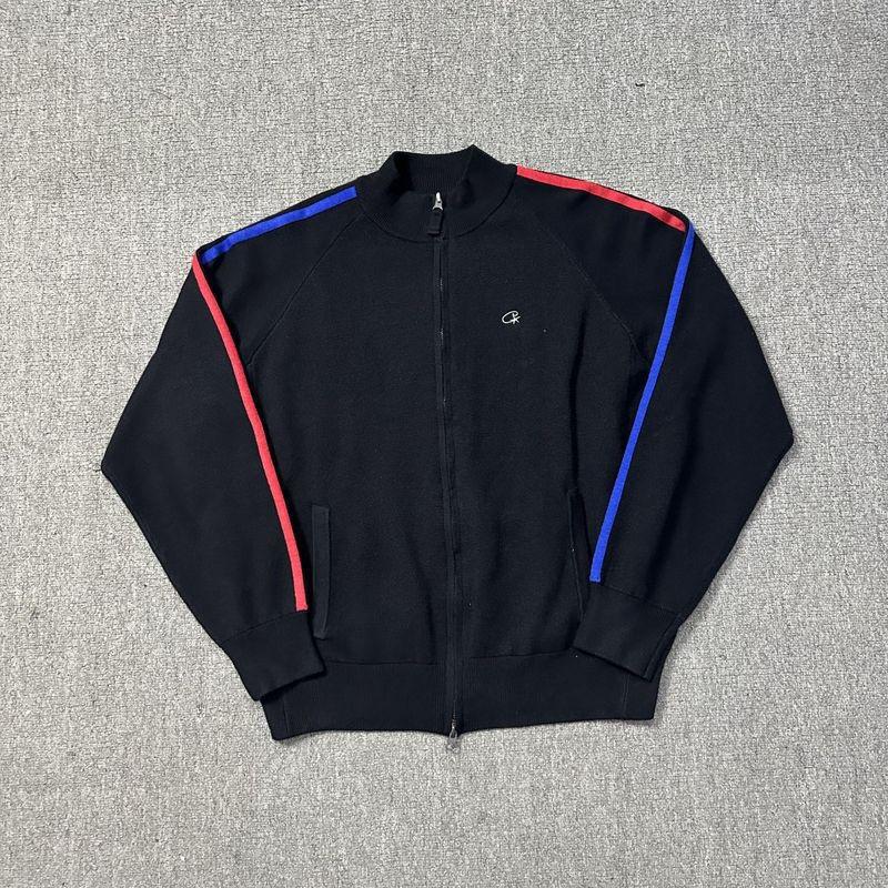 BeatStreet New Hot Sale of The Season Men's Casual Sportswear Stripe Baseball Jacket Autumn Winter Open Cardigan Sweatshirt Loose Fit Comfo