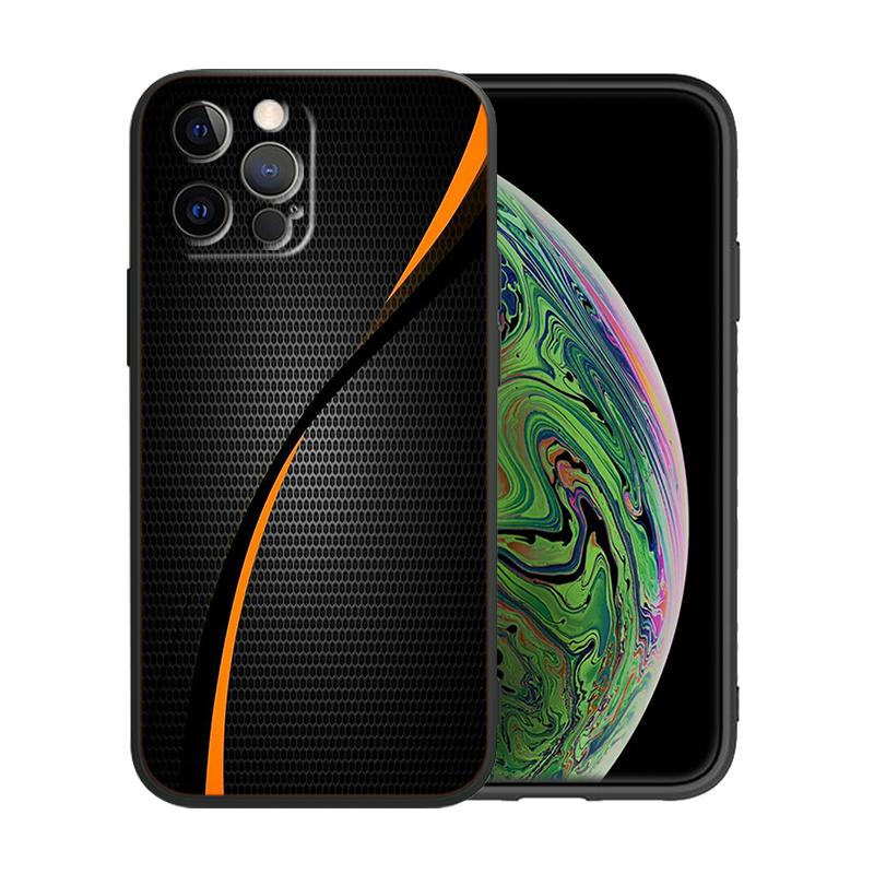 

Чехол для телефона Apple iPhone 14 13 12 Mini 11 XS Pro Max X XR SE 2020 8 7 6 Plus Carbon Fibre Car Art Funda Black Cover iPhone 6