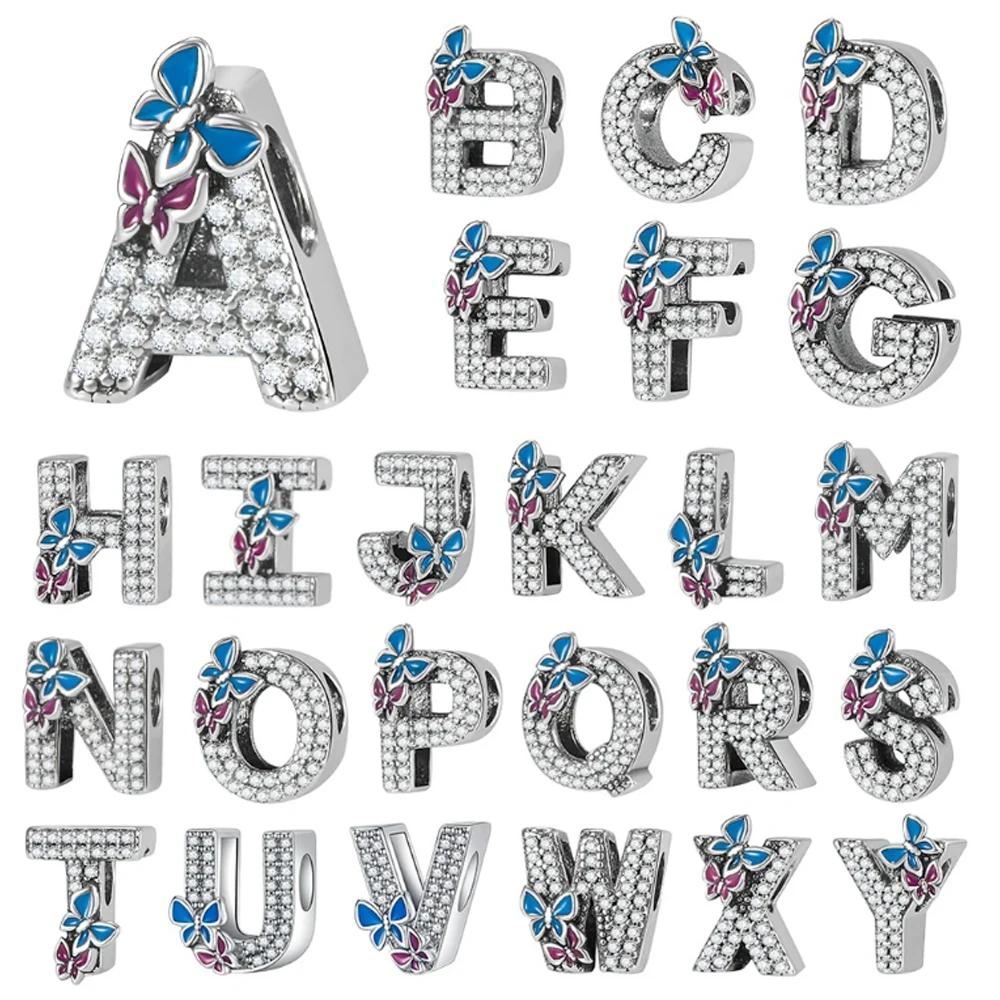 Classic 26 Letters Charm Bead Charms Bead Charms Copper Compatible With Authentic Bracelets Charm Diy for Women Fine Jewellery Bead Gift