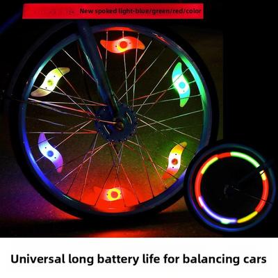Lumière de Rayon de Vélo Vélo de Montagne Lumière Fil d'Acier Feuille de Saule Colorée Roue Chaude Lumière en Silicone Équipement de Cyclisme Accessoires
