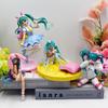 Hatsune Miki Anime Character Kawaii Pvc Model Standing and Sitting Doll Action Doll Collection Decorations Christmas Playthings Presents