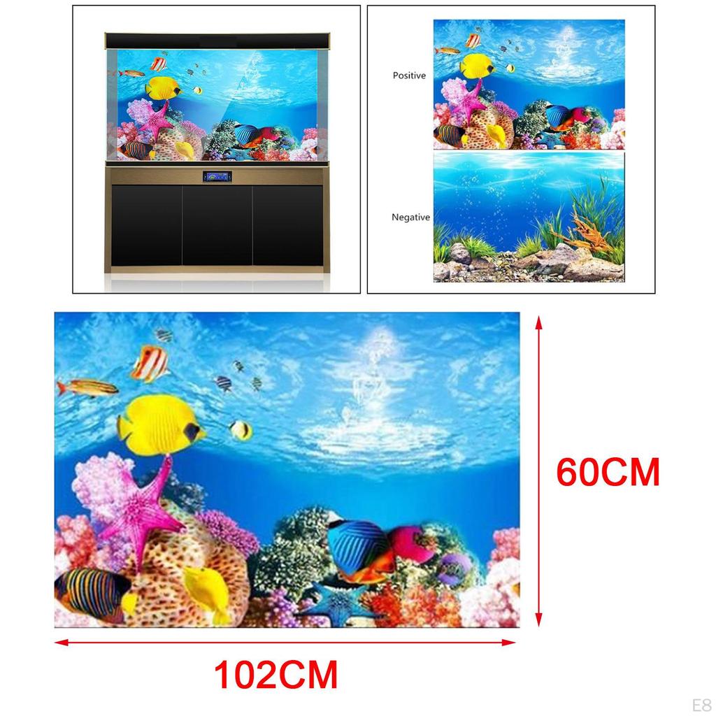 PVC Aquarium Background Poster Fish Tank Decoration Landscape