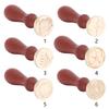 Wax Sealing Stamp Head Plant Pattern with Handle Creative Copper Seal Stamps Wedding Holiday Party Decorations
