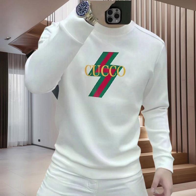 Men s Trendy Light Luxury Letter Print Round Neck Hoodie - Youthful & Cool S (Recommended 80-100 jin)