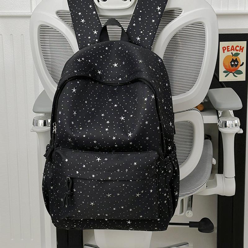 Schoolbag schoolbag new 1011 hot stamping three-dimensional star printing high school students large capacity fresh and sweet casual backpack