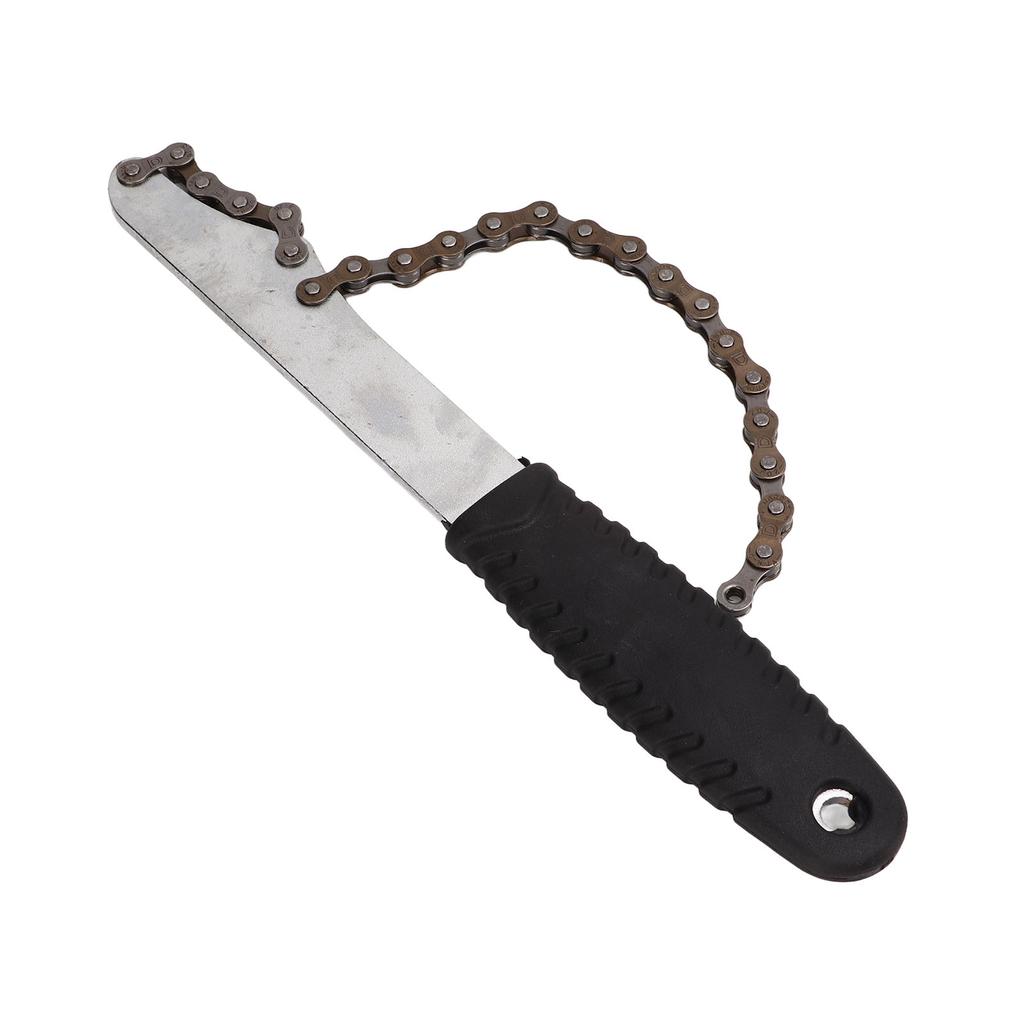 Bike Cassette Chain Wrench Steel Ergonomic Design Bike Chain Whip Tool for Outdoor Mountain Bike Repair