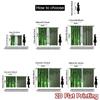 2D flat printing 2pcs Curtain Party Window Curtains Green Bamboo Forest Digital Printed Polyester Drapes Birthday Party for