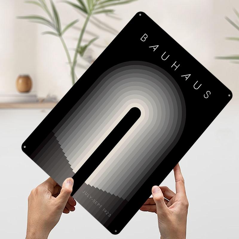 

BAUHAUS Bgen BKW Tin Plaque Poster Customized Wall Art Retro Vintage Metal Signs for Man Cave Decoration Bedroom Decorations 20x30cm（7.8x11.8inch）