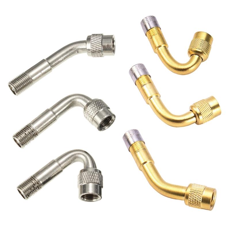 3Pc 45/90/135 Degree Air Tyre Valves for Truck Motorcycle Cycling Accessories Adapter Car Valve Extension Stem Brass