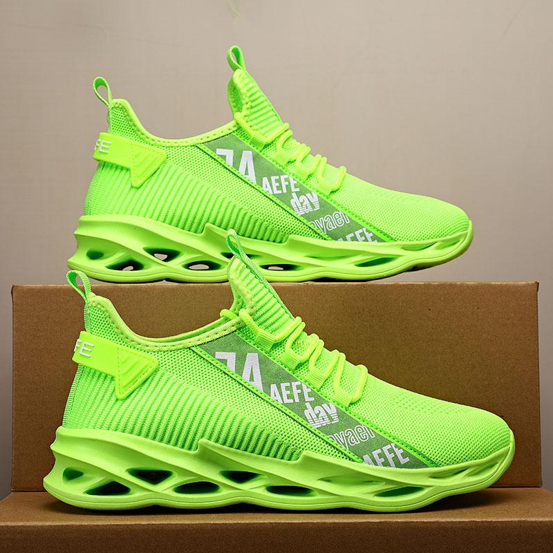 

Летние модные оригинальные мужские кроссовки, легкие уличные кроссовки с толстой сетчатой ​​подошвой, удобная повседневная обувь для бега, теннис для мужчин 44 зелёный