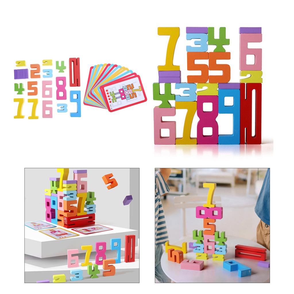 Digital Puzzle 3D Number Building Block Set for Baby Stacking Toy Brain Developmental Learning Gift for Kids