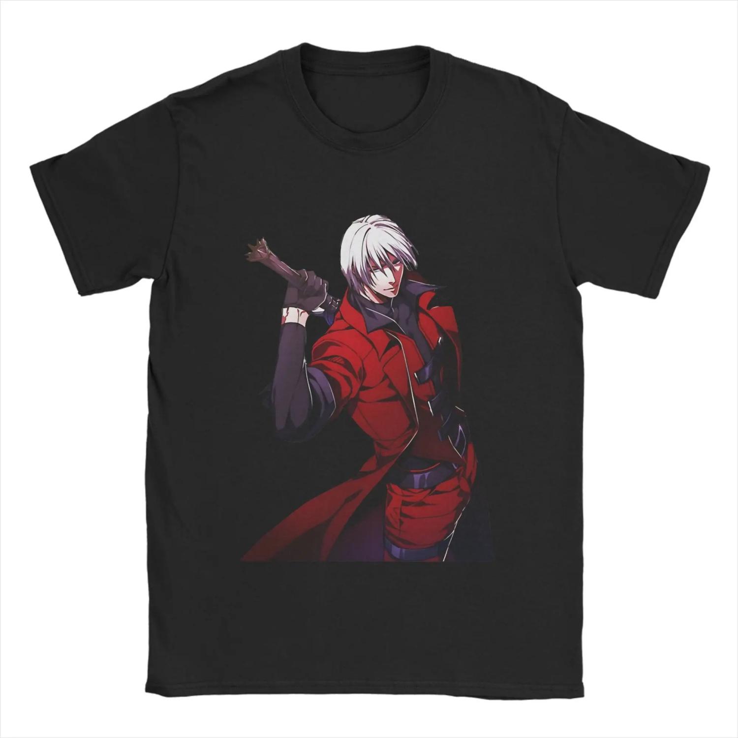 

Devil May Crys T Shirts for Men Cotton Vintage T-Shirts Crew Neck Tees Short Sleeve Tops Adult S чёрный