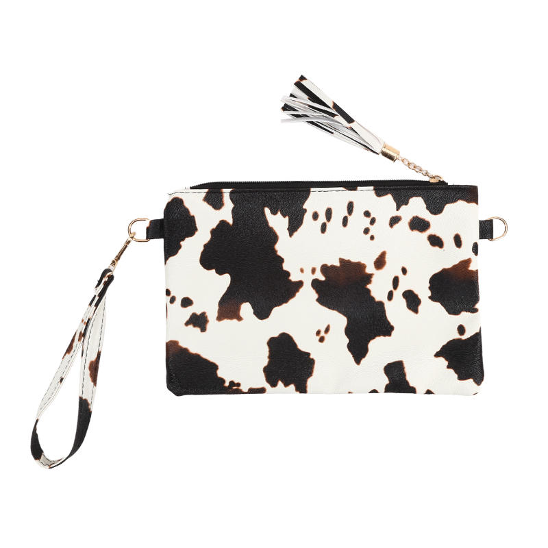 Women Clutch Bag Leopard Print Long Wallets Female Fashion Design PU Leather Wallet Messenger Bag Ladies Elegant Handbag Change Key Case