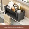 Kitchen Countertop Storage Rack Multi-Purpose Rag Drain Holder Stable Non-Slip Organizer for Dishcloth Sponge Storage