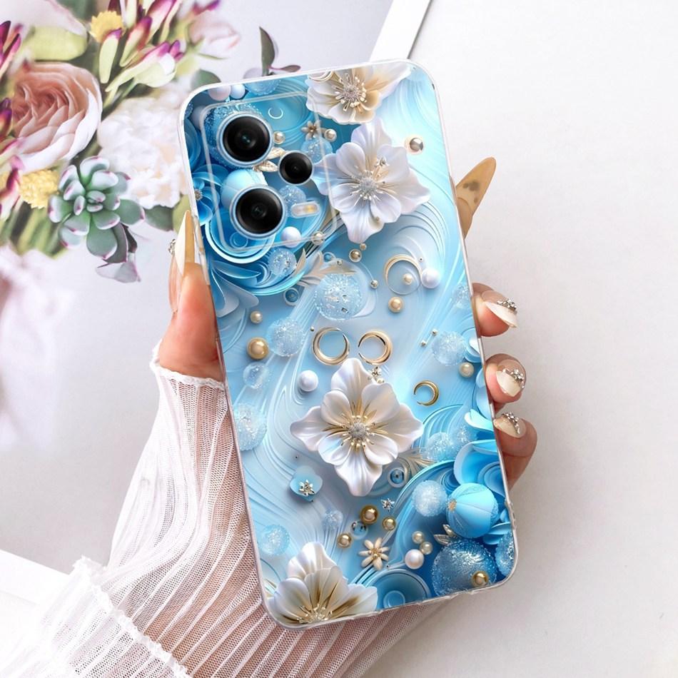 For Xiaomi Redmi Note 12 Pro 5G 2026 Cute Flower Butterfly Cat Painted Case For Redmi Note12 Pro Soft Silicone TPU Phone Cases